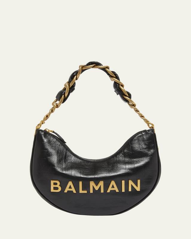 1945 Moon Shoulder Bag in PB Embossed Crinkle Leather
